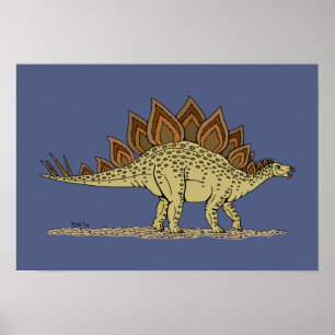 Jurassic Dinosaur Stegosaurus Poster