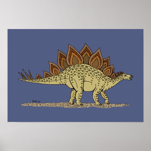 Jurassic Dinosaur Stegosaurus Poster (Voorkant)