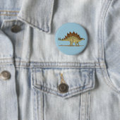 Jurassic Dinosaur Stegosaurus Ronde Button 5,7 Cm (In situ)