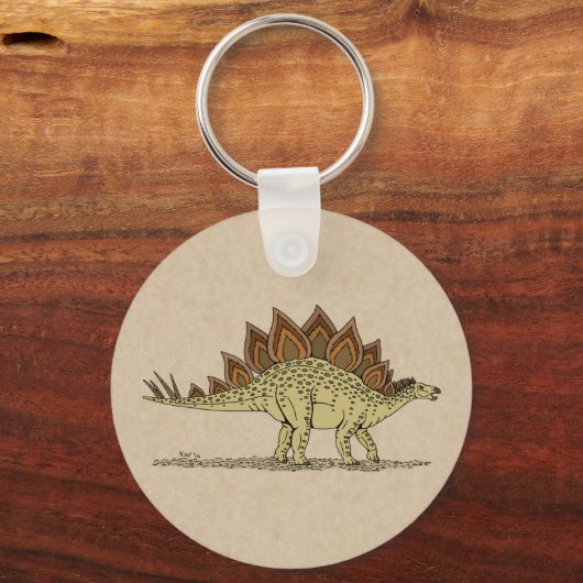 Jurassic Dinosaur Stegosaurus Sleutelhanger (Voorkant)