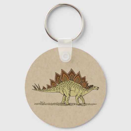 Jurassic Dinosaur Stegosaurus Sleutelhanger (Achterkant)