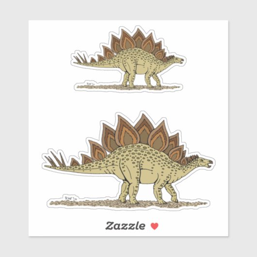 Jurassic Dinosaur Stegosaurus Sticker (Vel)