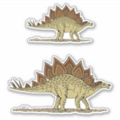Jurassic Dinosaur Stegosaurus Sticker (Voorkant)