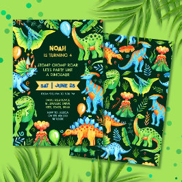 Jurassic Dinosaur Stomp Chomp en Roar Boy Kaart