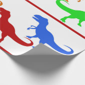 Jurassic Dinosaur T-Rex Silhouettes Cadeaupapier (Hoek)