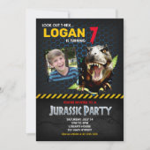 Jurassic Dinosaur ThACHT Birthday Party Kaart (Voorkant)