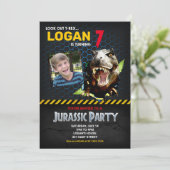 Jurassic Dinosaur ThACHT Birthday Party Kaart (Staand voorkant)