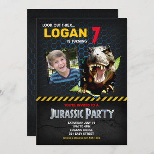 Jurassic Dinosaur ThACHT Birthday Party Kaart
