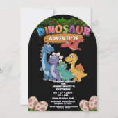 Jurassic Dinosaur Thema Uitnodiging (Voorkant)