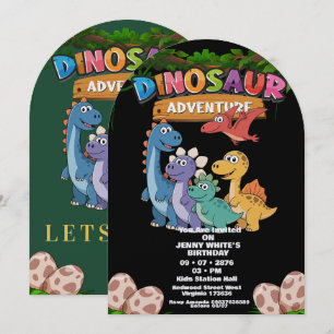 Jurassic Dinosaur Thema Uitnodiging