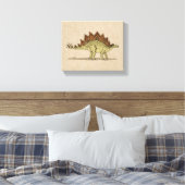 Jurassic Dinosauriër Stegosaurus Canvas Print (Insitu (Slaapkamer))