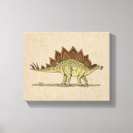Jurassic Dinosauriër Stegosaurus Canvas Print