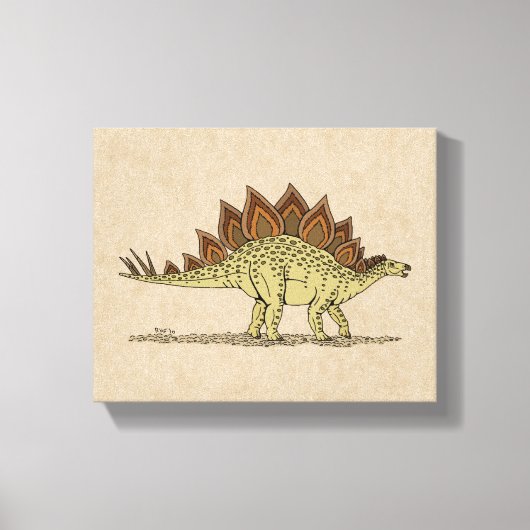 Jurassic Dinosauriër Stegosaurus Canvas Print (Voorkant)