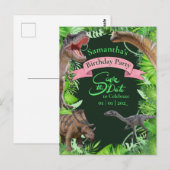 Jurassic Dinosauriërs Jungle Meisjesachtig Briefkaart (Voorkant / Achterkant)