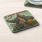 Jurassic Dinosaurs Bier Onderzetter (Linkerzijde)