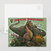 Jurassic Dinosaurs Briefkaart (Voorkant / Achterkant)
