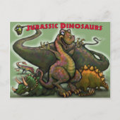 Jurassic Dinosaurs Briefkaart (Voorkant)