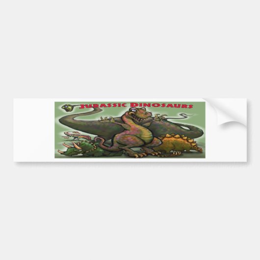 Jurassic Dinosaurs Bumpersticker (Voorkant)