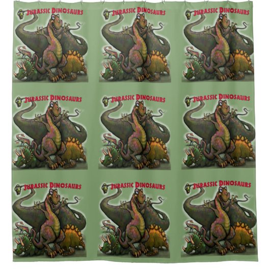 Jurassic Dinosaurs Douchegordijn (Voorkant)