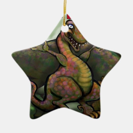 Jurassic Dinosaurs Keramisch Ornament (Voorkant)