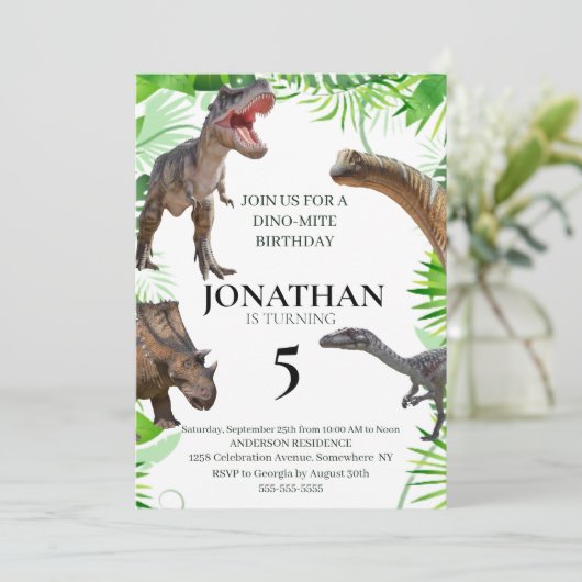 Jurassic Dinosaurs oerwoud Kaart (Staand voorkant)