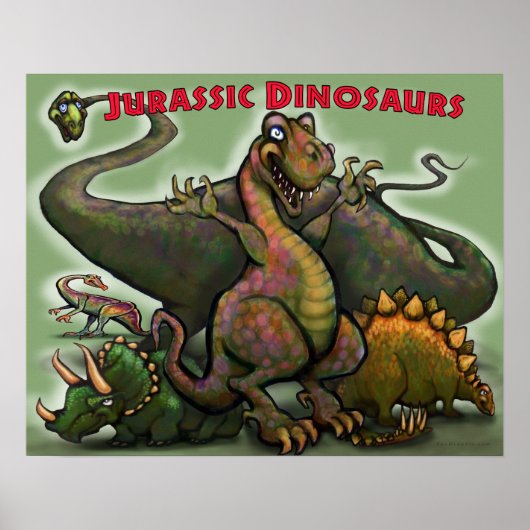 Jurassic Dinosaurs Poster (Voorkant)