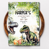 Jurassic Feest T-Rex Dinosaur 1e Verjaardag Kaart