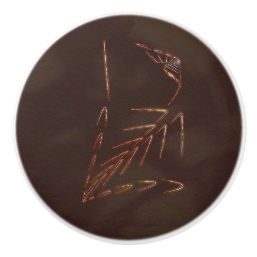 Jurassic Fossil Keramische Knop (Voorkant)