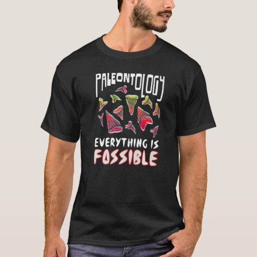 Jurassic Fossil Paleontology World T-shirt (Voorkant)