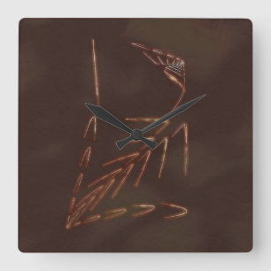 Jurassic Fossil Vierkante Klok