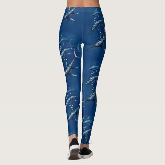 Jurassic Ichthyosaur Leggings. Leggings (Achterkant)
