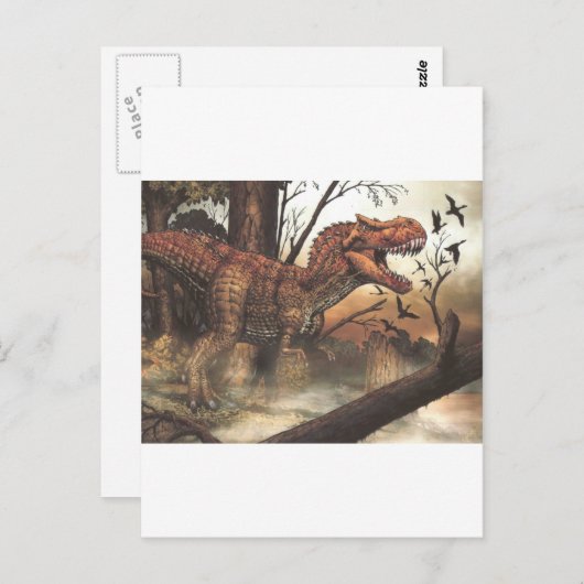 Jurassic Journey: dinosaurus in zijn natuurlijke h Briefkaart (Voorkant / Achterkant)