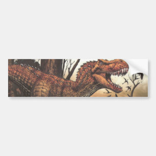 Jurassic Journey: dinosaurus in zijn natuurlijke h Bumpersticker