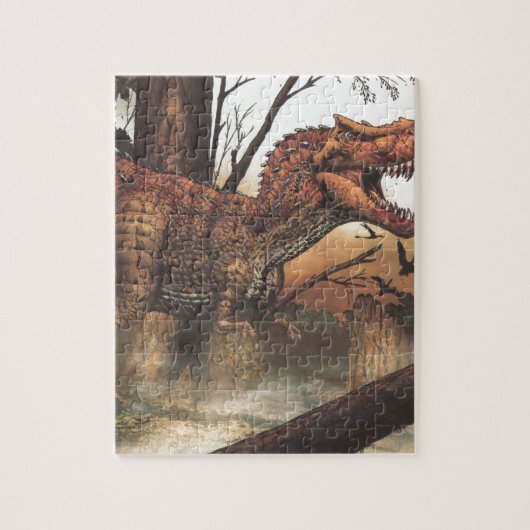 Jurassic Journey: dinosaurus in zijn natuurlijke h Legpuzzel (Verticaal)