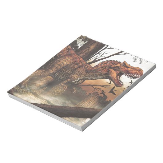 Jurassic Journey: dinosaurus in zijn natuurlijke h Notitieblok (Linkerzijde)