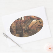 Jurassic Journey: dinosaurus in zijn natuurlijke h Ovale Sticker (Envelop)