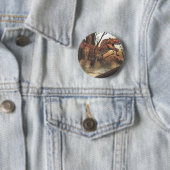 Jurassic Journey: dinosaurus in zijn natuurlijke h Ronde Button 5,7 Cm (In situ)