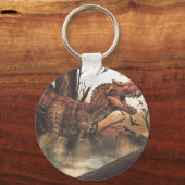 Jurassic Journey: dinosaurus in zijn natuurlijke h Sleutelhanger (Voorkant)