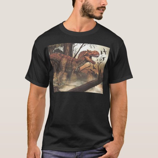 Jurassic Journey: dinosaurus in zijn natuurlijke h T-shirt (Voorkant)