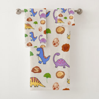 Jurassic Joy Dinosaurs Bath Towel Set Bad Handdoek