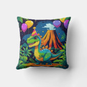 Jurassic Jungle Birthday Pillow Kussen (Achterkant)