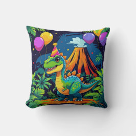 Jurassic Jungle Birthday Pillow Kussen