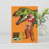 Jurassic kerstpop-up feestdagenkaart (Staand voorkant)