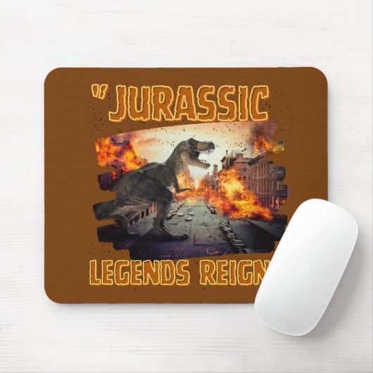 Jurassic leged dinosaurus Mousepad Muismat (Met muis)