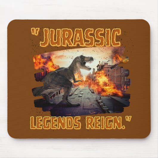 Jurassic leged dinosaurus Mousepad Muismat (Voorkant)