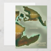 Jurassic Map Vintage poster. (Voorkant / Achterkant)