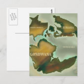 Jurassic Map Vintage poster. Briefkaart (Voorkant / Achterkant)