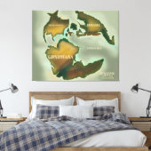 Jurassic Map Vintage poster. Canvas Afdruk (Insitu (Slaapkamer))