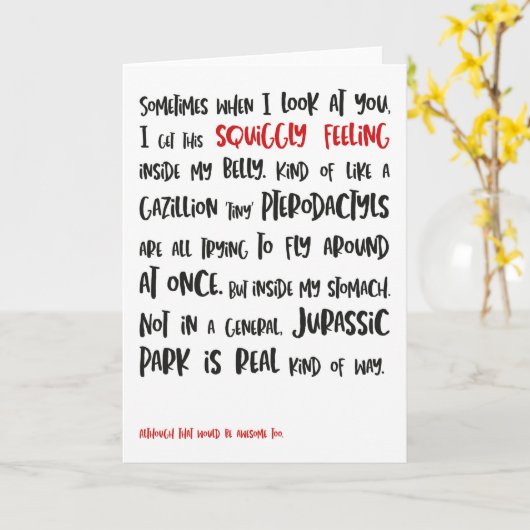 Jurassic Park - Valentijnse kaart (Gele Bloem)