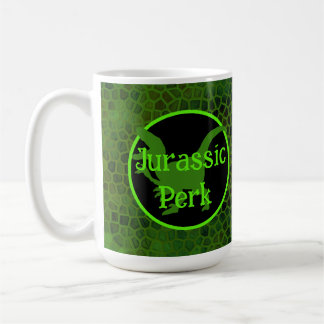 Jurassic Perk Green Dinosaur Hide Koffiemok